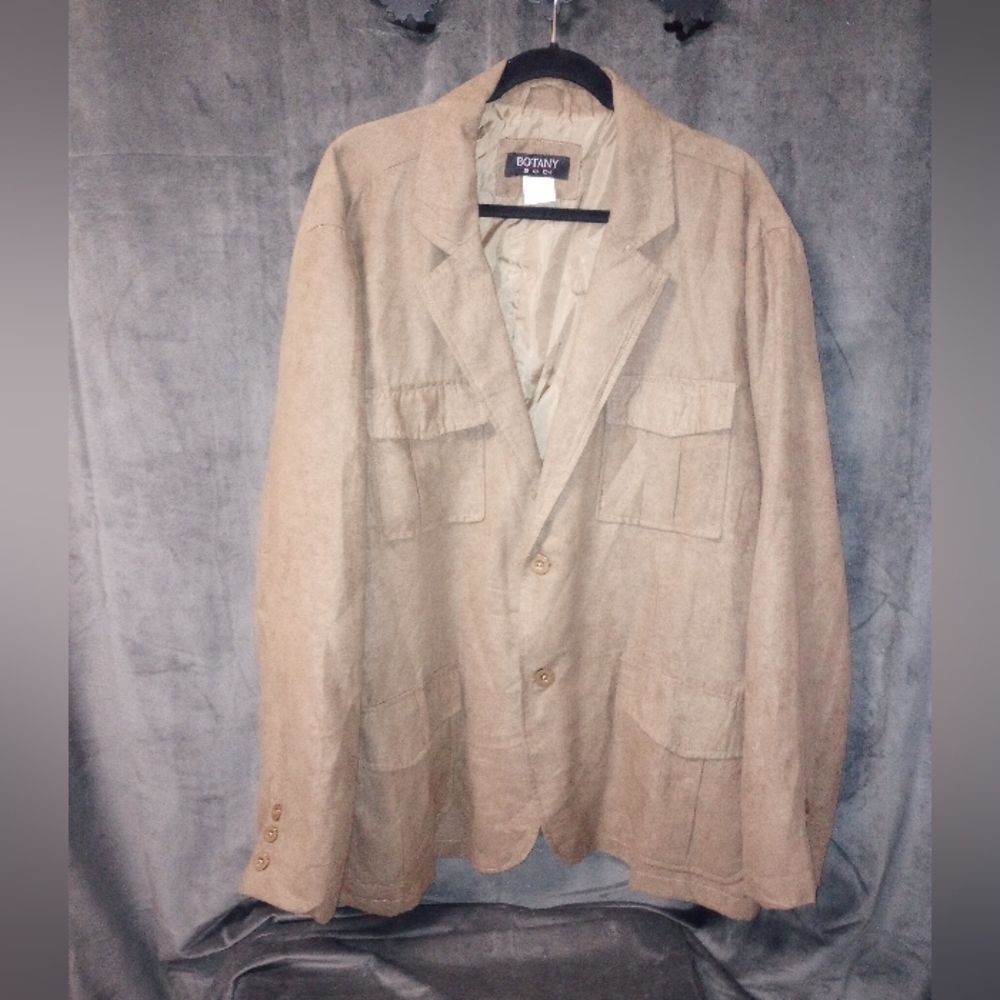 Botany 500 Brown Faux Suede Lightweight Sports Coat Size XXL NWT